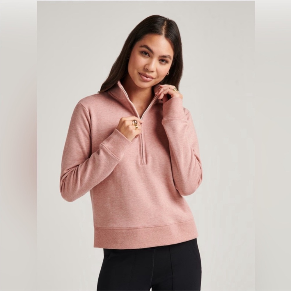 Travis Mathew Dusty Rose Quarter-Zip Pullover